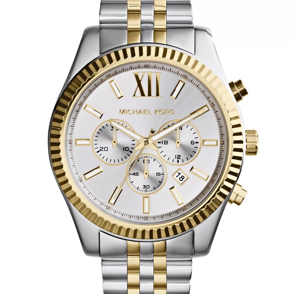 MICHAEL KORS  Lexington MK8344 Mother Of Pearl Dial Lady's Watch Genuine